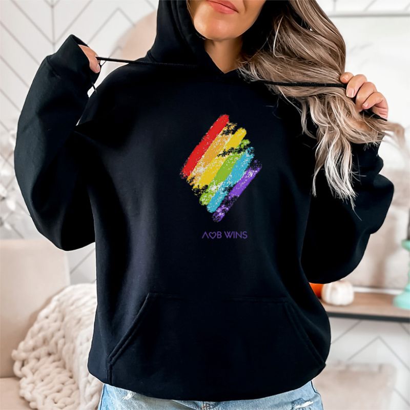 LOVE WINS - Φούτερ - Μαύρο