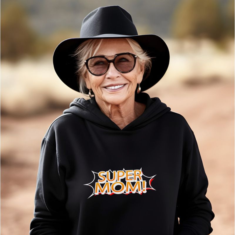 SUPER MOM II - Hoodie - Μαύρο