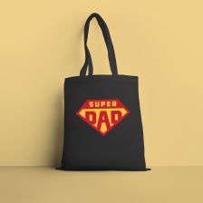 Super Dad - Πάνινη Τσάντα - Μαύρο