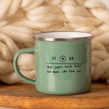 Music - Κούπα Vintage Eμαγιέ - Μέντα