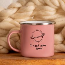 Space -  Κούπα Vintage Eμαγιέ - Ροζ