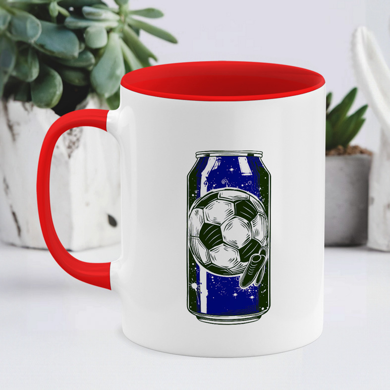 Football Blue- Κούπα - Κόκκινο