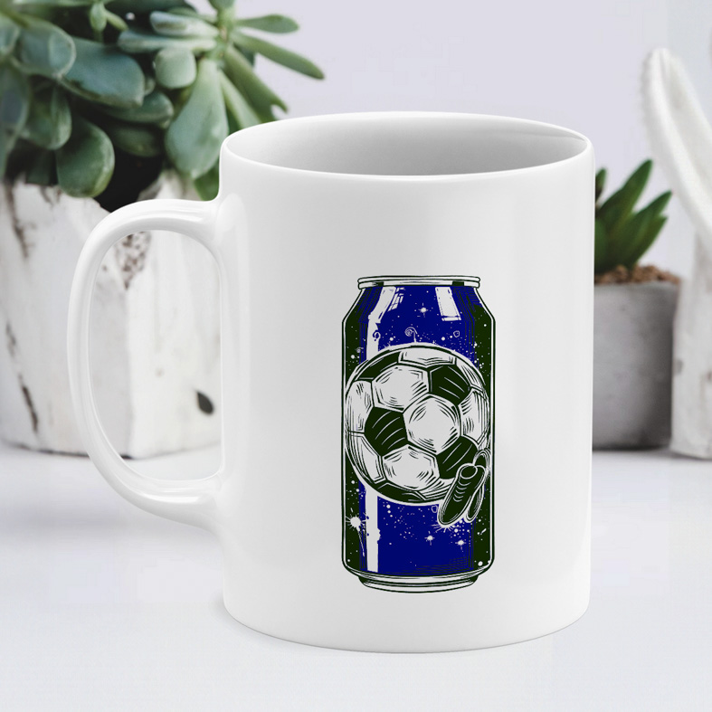 Football Blue- Κούπα - Λευκό