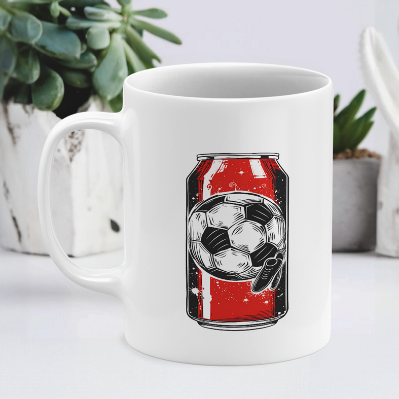 Football Red - Κούπα - Λευκό
